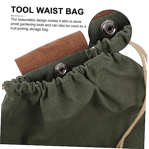 Bolsa de recogida de lona verde para evitar aplastar frutas en el campo 4