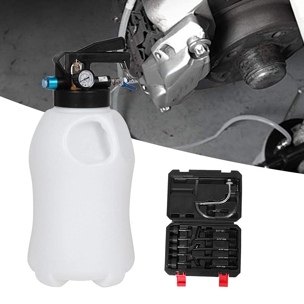 Dispensador de aceite neumático KIMISS, máquina de herramientas dispensadora de llenado de aceite de transmisión de caja de cambios neumática de 10L con adaptador ATF de 13 piezas