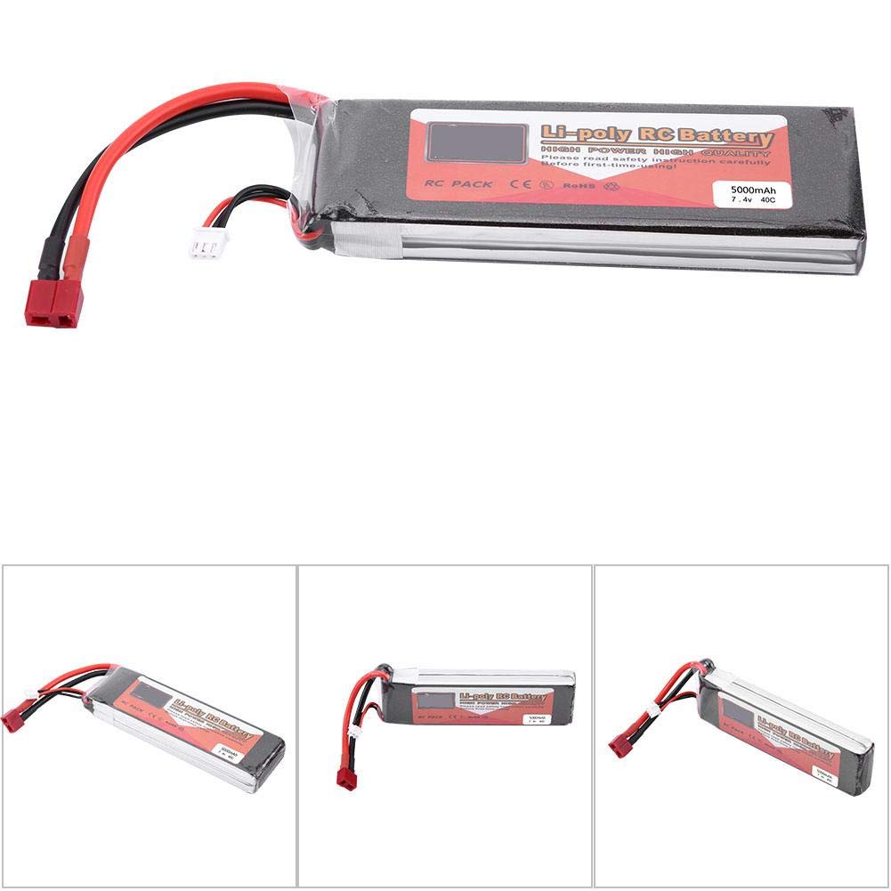 VGEBY1 Batería Lipo, ZOP Power 7.4V Batería Recargable Lipo con Conector en T 2200mAh 5000mAh 3500mAh 5500mAh 4500mAh(5000mAh 40C)
