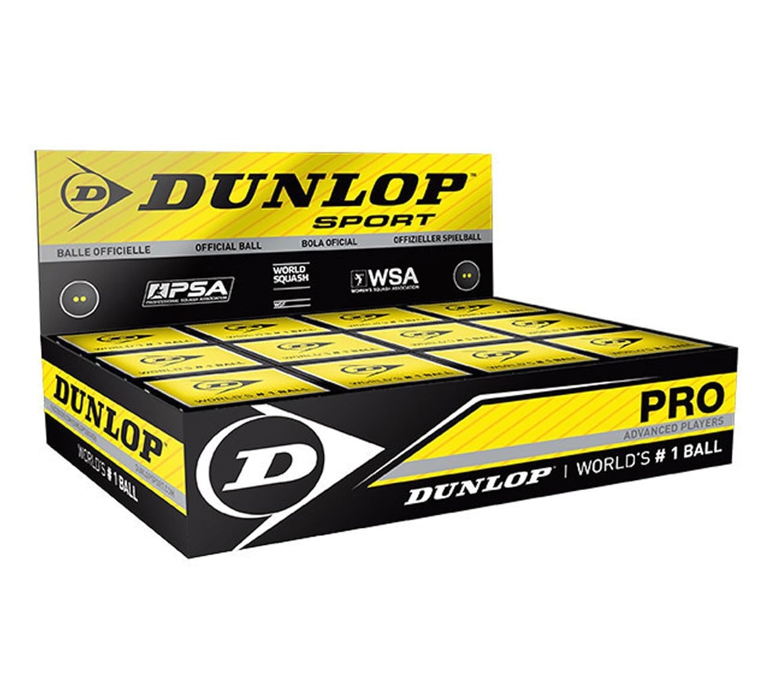 Dunlop Pro Double Dot Rubber Squash Ball, Pack of 12 (Black) (B00XRDJA8U) Amazon Price History, Amazon Price Tracker