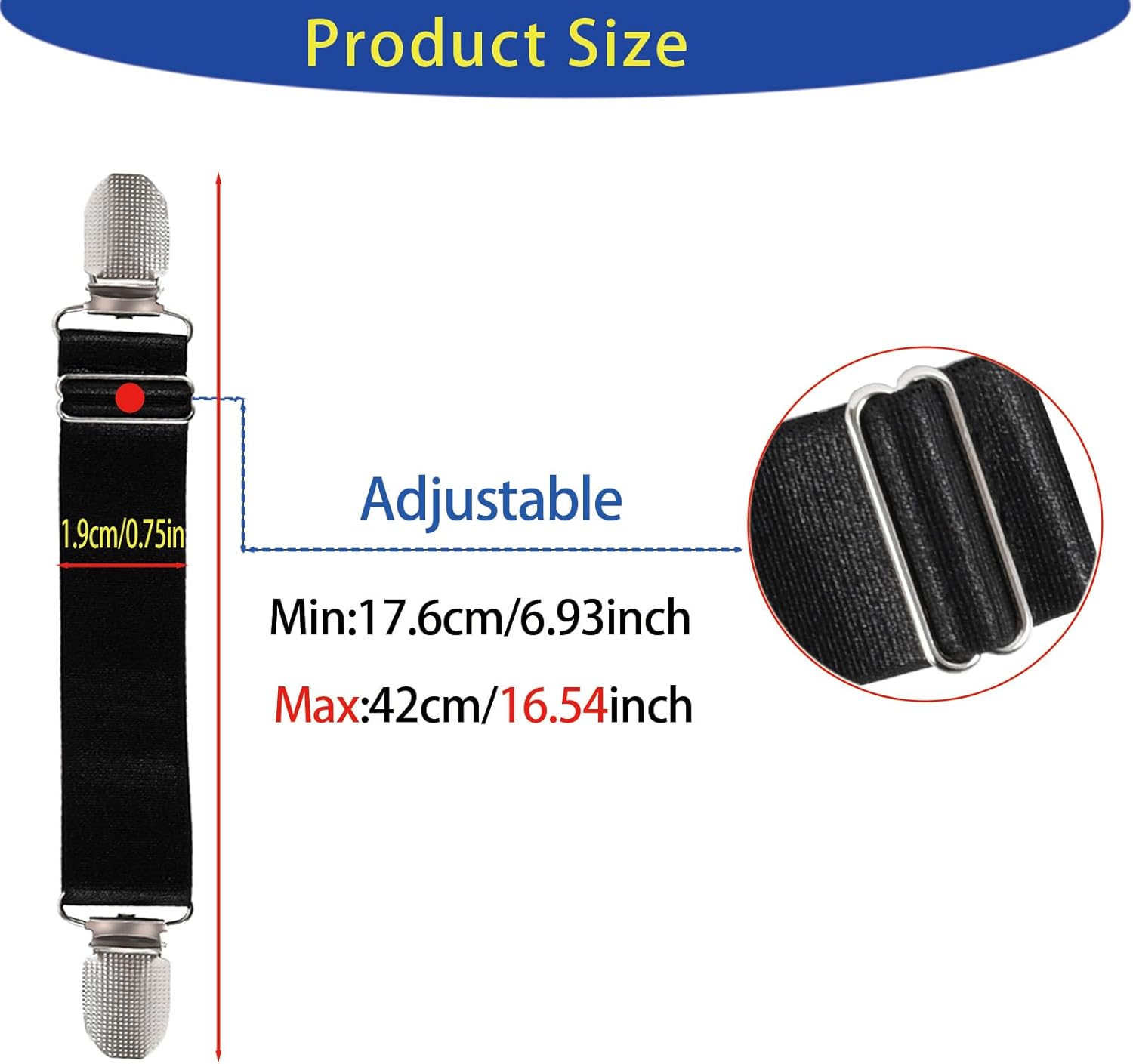 Women’s Thigh Garter Belts Stocking Clip Elastic Gothic Leg Straps Buckle Non-slip Garter Socks Holder Clamps For Sexy Women Girls - Image 3