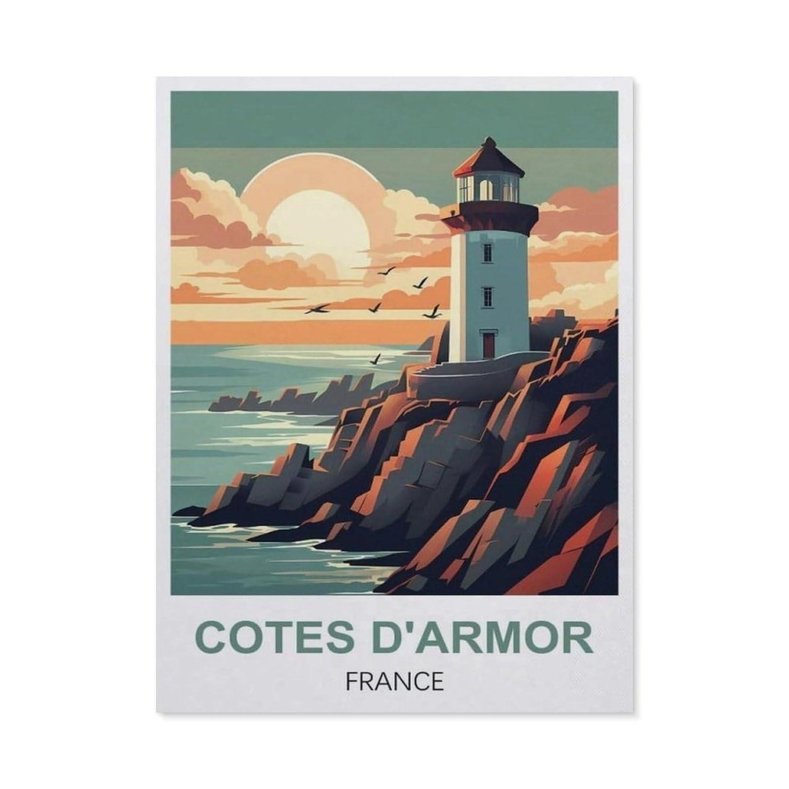 Tin Sign，Cotes D'armor France(15x30cm）