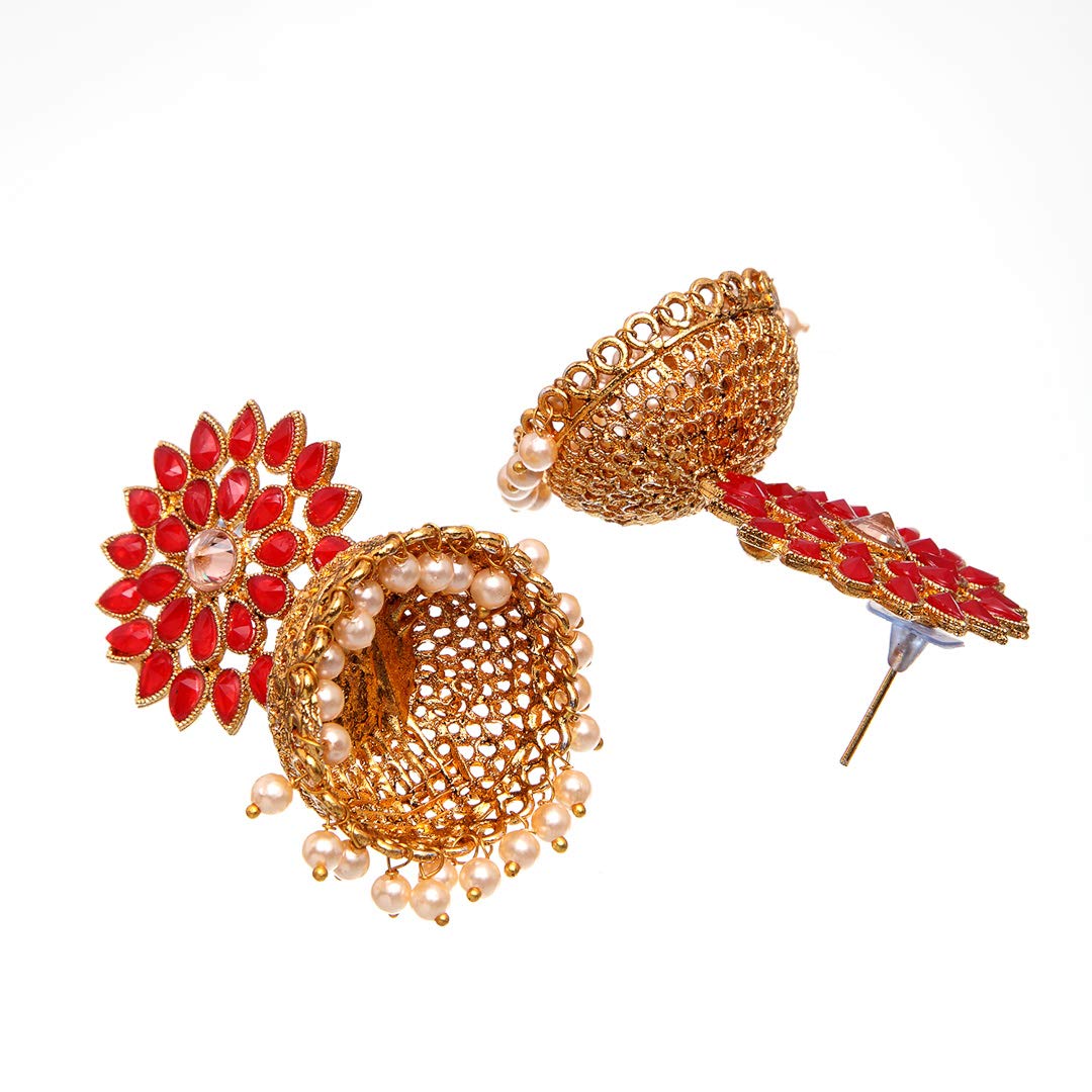 Stylish Pearl Jhumka Traditional Jhumki Earrings (12404er)