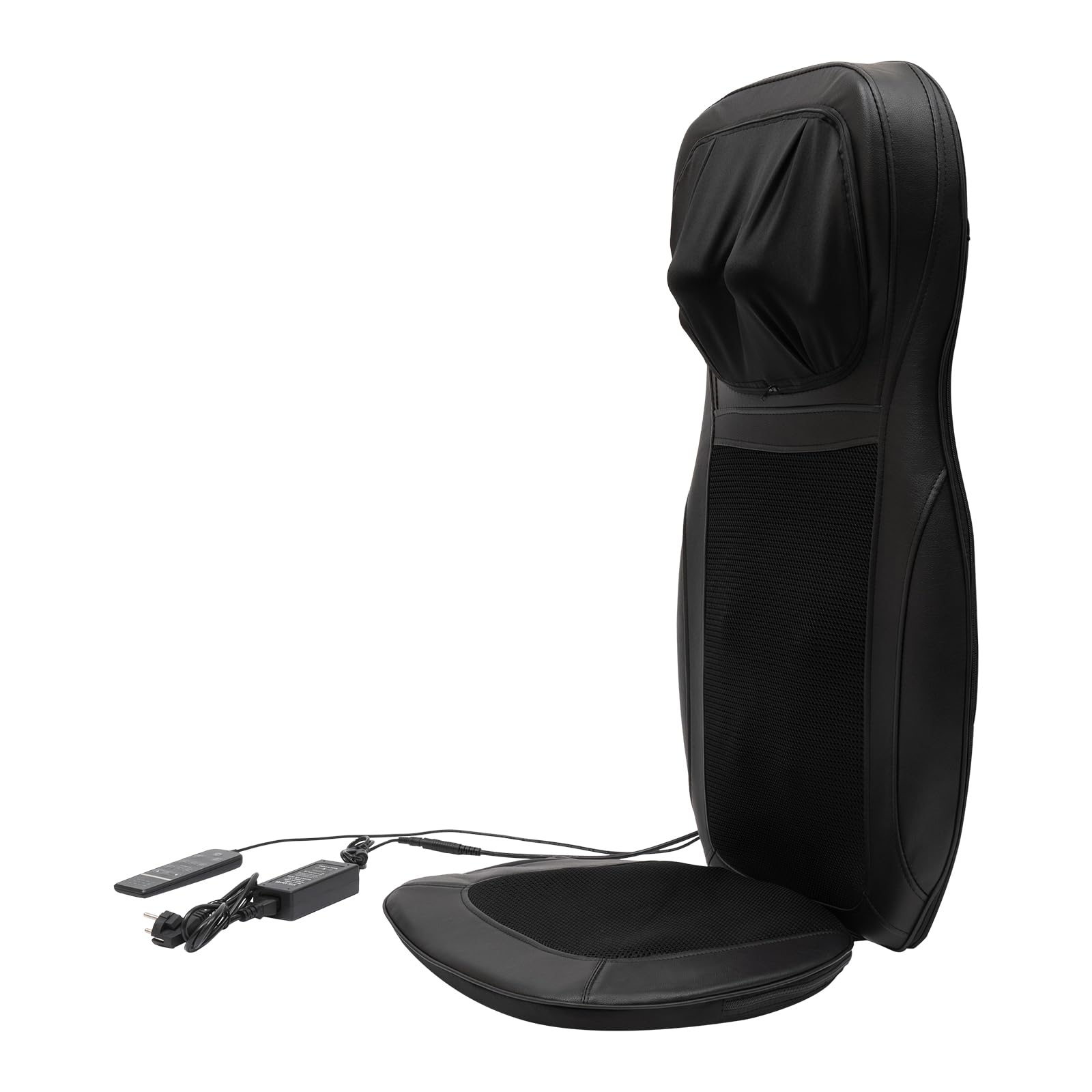 Massagesitzauflage mit Wärme, Rückenmassagegerät Massageauflage mit 8 Massageköpfen, 3 Intensitäten, Rückenmassagematte