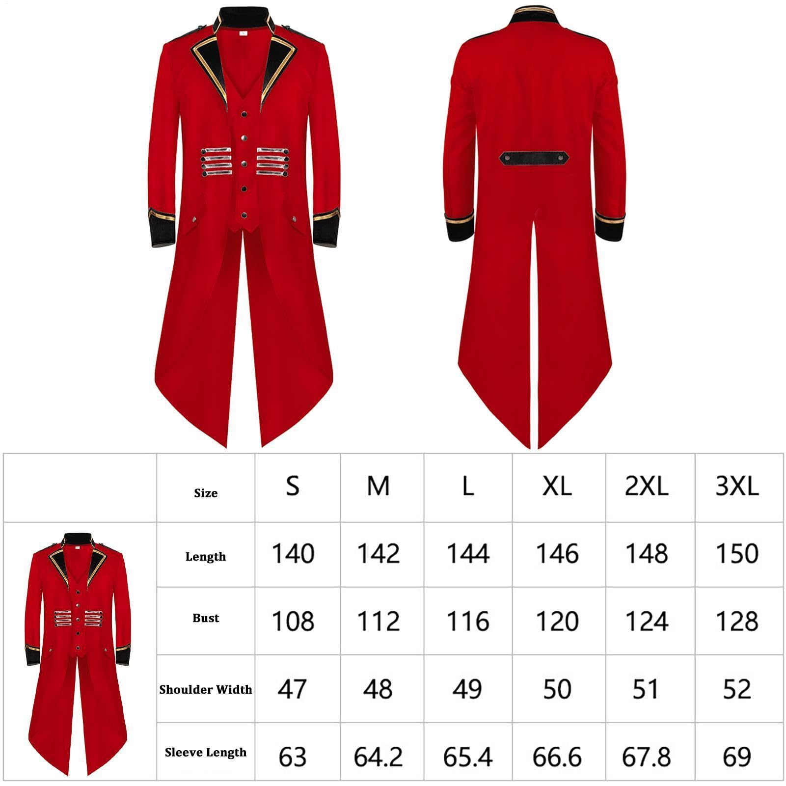 Steampunk Costume - Chaqueta vintage de longitud media