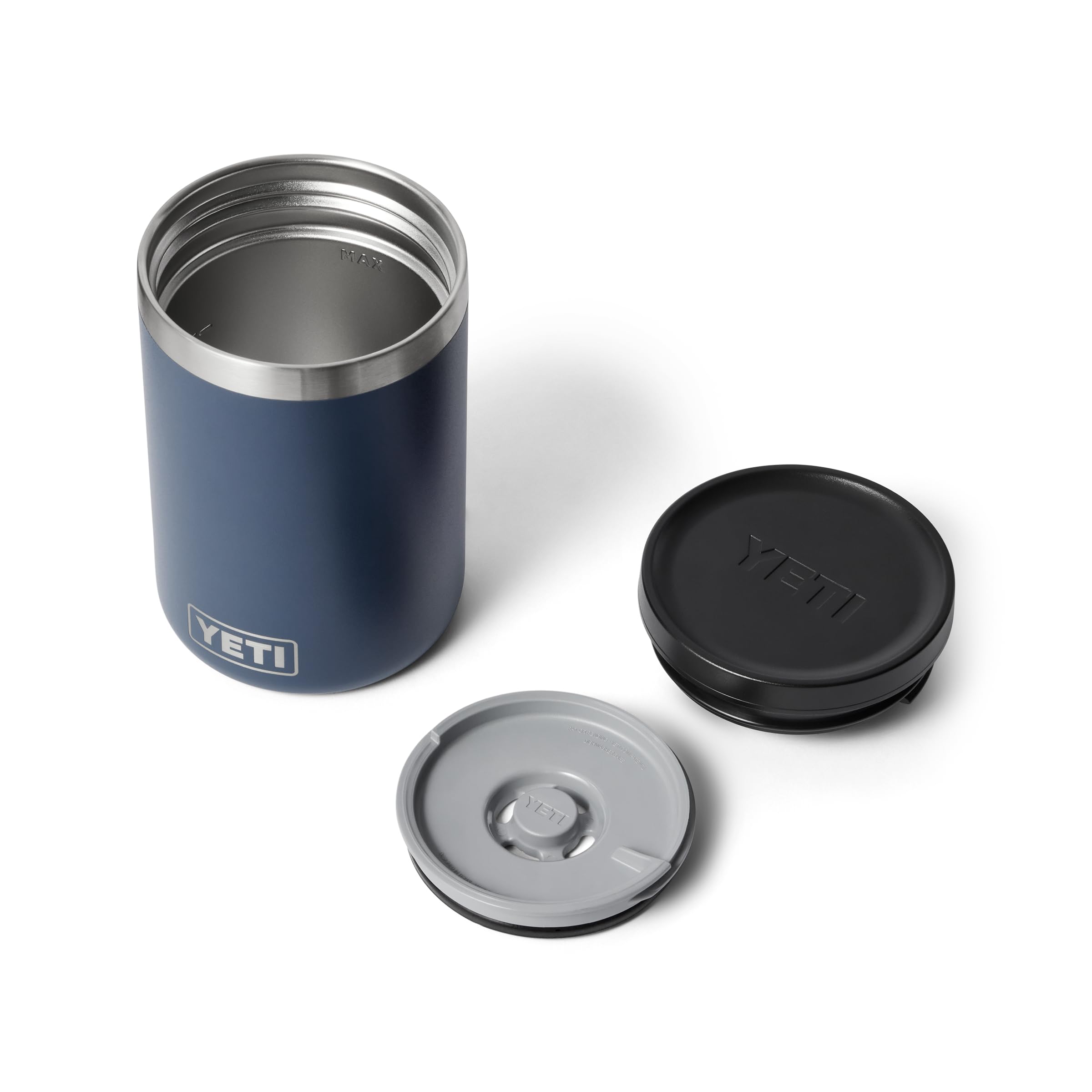 YETI Rambler Food Jar, Stainless Steel Double-wall Vacuum Insulated Container, Leakproof MagVent Lid, Durable & Dishwasher Safe Meal Jar for Travel or Office, Navy, 16 oz (473 ml)