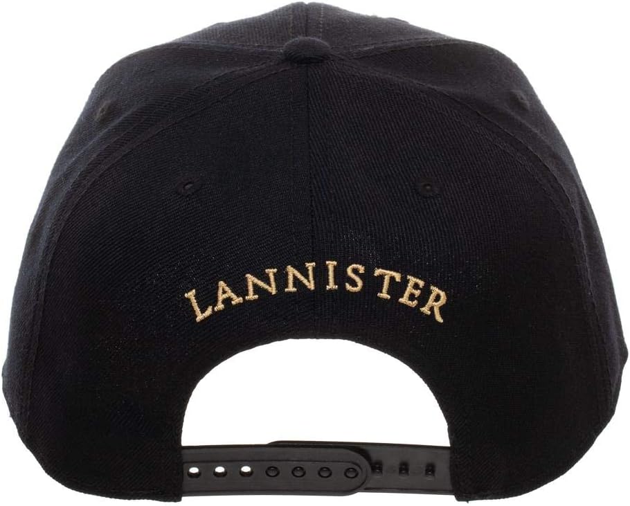 House Lannister Metal Detail Snapback from Game of Thrones Black