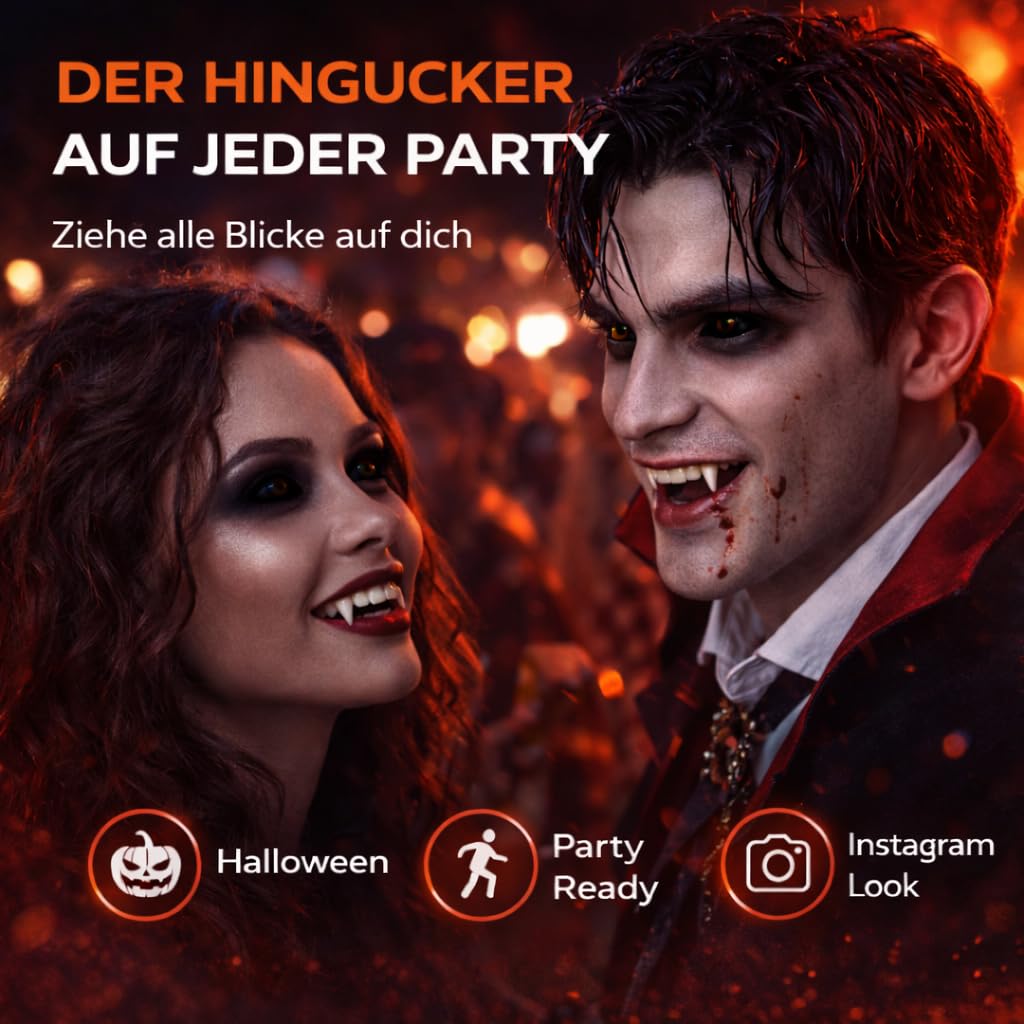 Lentes de contacto de color negro y lentes de contacto certificados - Lentes de contacto diarios espeluznantes para Halloween y Carnaval - Sin receta - Vampiro y Drácula (Negro)