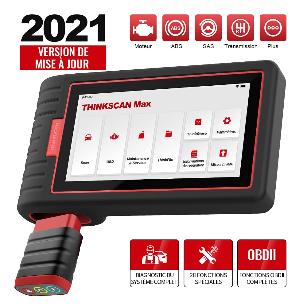 Buy thinkcar ThinkScan Max OBD2 Scanner Complete Diagnostic Scan Tool ...