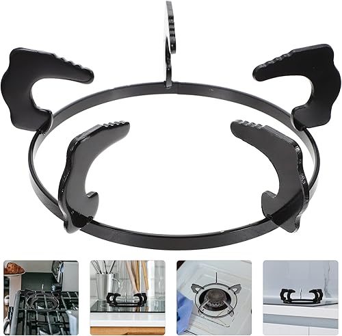Miniatura 6 de Wok - Anillo de hierro fundido para wok: anillo de soporte para wok, quemador de gas, rejilla para estufa, soporte de placa de gas, anillo de
