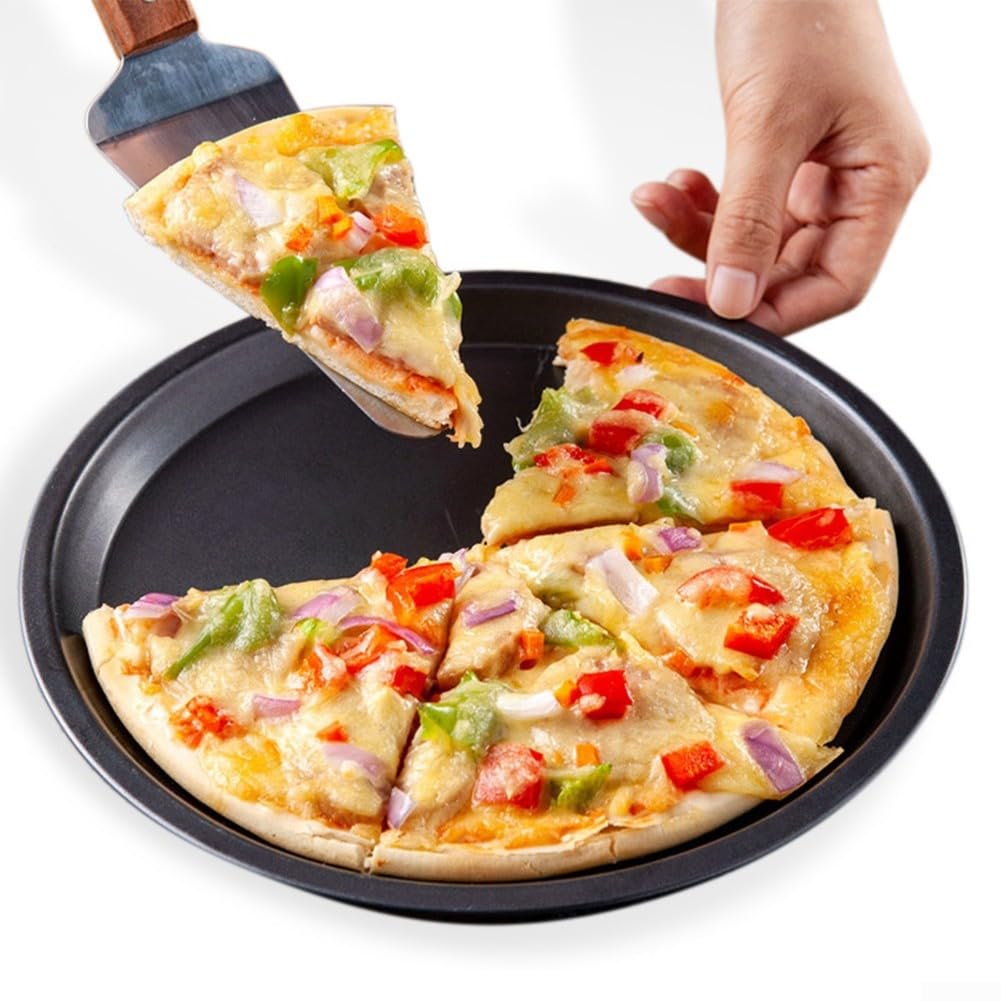 Whychstore Plat anti-adhésif de 30,5 cm pour four à micro-ondes, plateau à frites pour pizza,