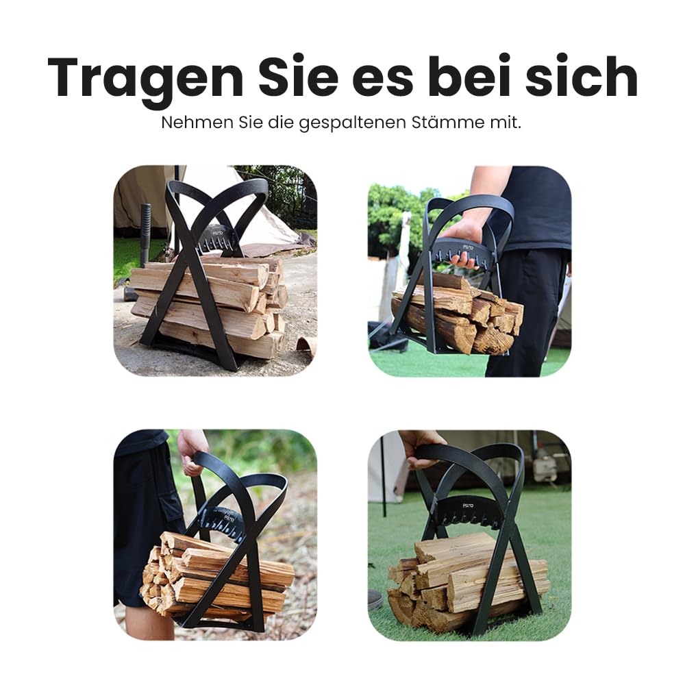Holzspalter Gusseisen, Anzündholz Spalter mit Spalthammer
