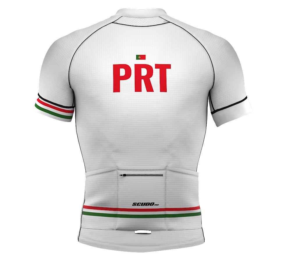 Portugal White Code Short Sleeve Cycling PRO Jersey for Men - Size X-Large