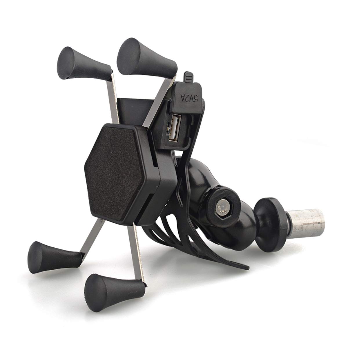 Supporto Per Telefono Moto Evomosa 3.5-6.5 Pollici – Bracci In Acciaio, Rotazione 360° E Ricarica USB Impermeabile
