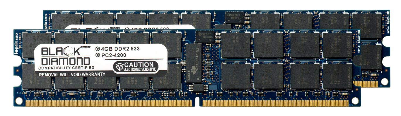 8GB 2X4GB Memory RAM for Oracle Sun SPARC Enterprise T1000 240pin PC2-4200 533MHz DDR2 RDIMM Black Diamond Memory Module Upgrade