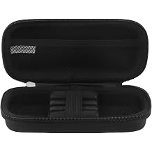 Hard Case For Soft Tip Darts And Steel Tip, Portable Carrying Storage Bag With Mesh Pocket For Shafts Flights Tips, Compact Travel Organizer Holder Accessory Pouch, Black, 7.3 X 3.2 X 2.2 Inch