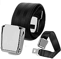 OGIFOAHC Adjustable 7-39" Airplane Seatbelt Extender - Fits All Airlines Except Southwest - Black for Ultimate Flight Comfort