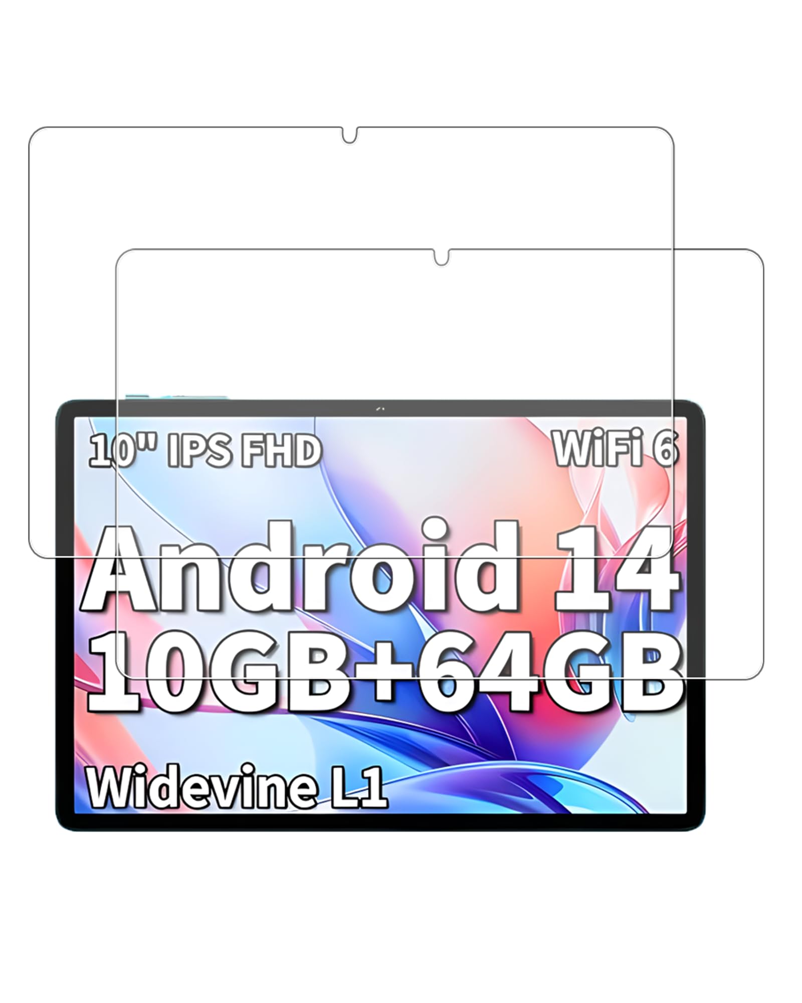 Screen Protector for TECLAST P30 Android 14 Tablet 10 inch 2024,Tempered Glass Film Anti-Scratch High Touch Sensitivity,2 Pack.