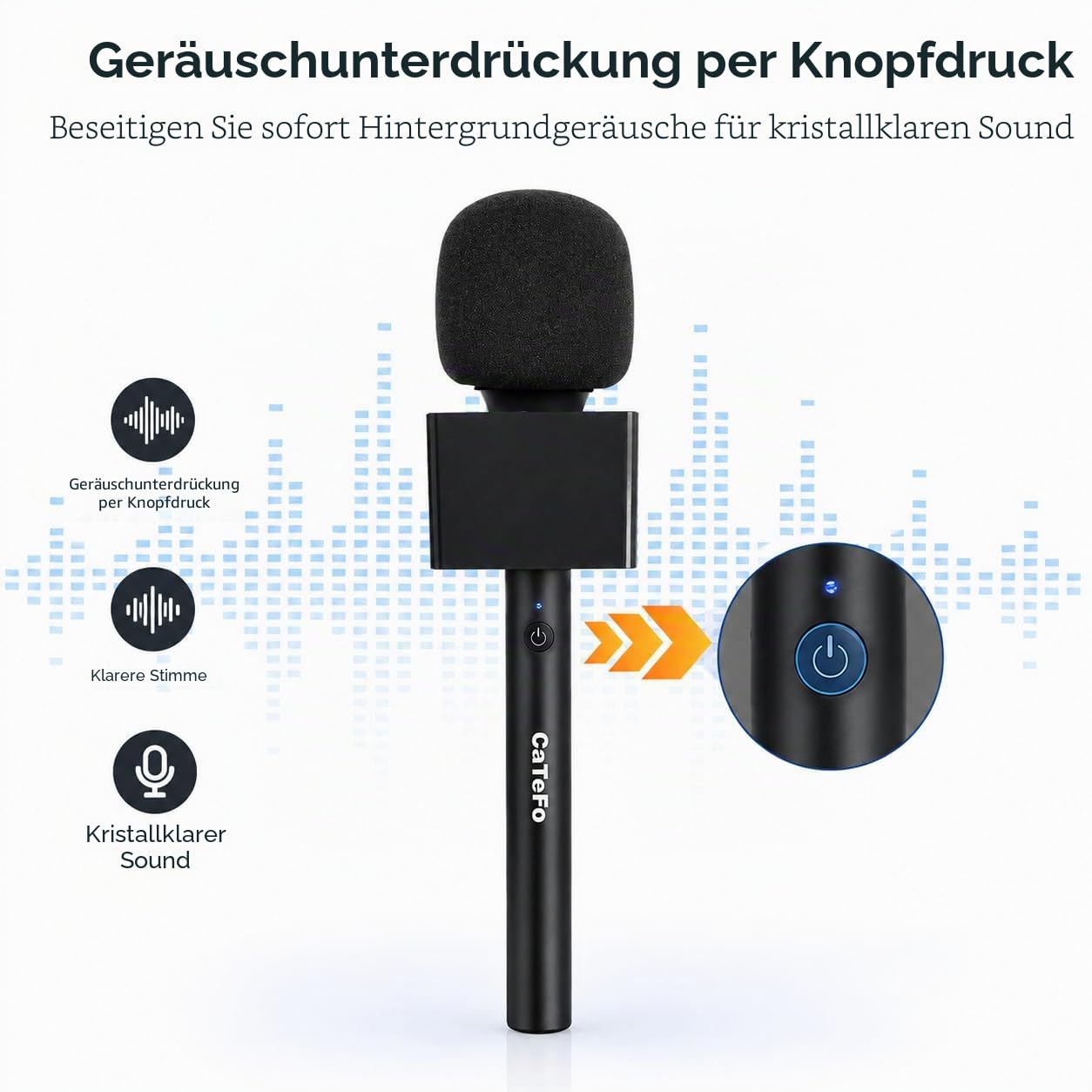 Kabelloses Handmikrofon für DJI Osmo Pocket 3, iPhone & Android, Plug-and-Play-Interview-Mikrofon, 200 m Reichweite, 60H Akku, Rauschunterdrückung für Vlog, Kirche, Unterricht