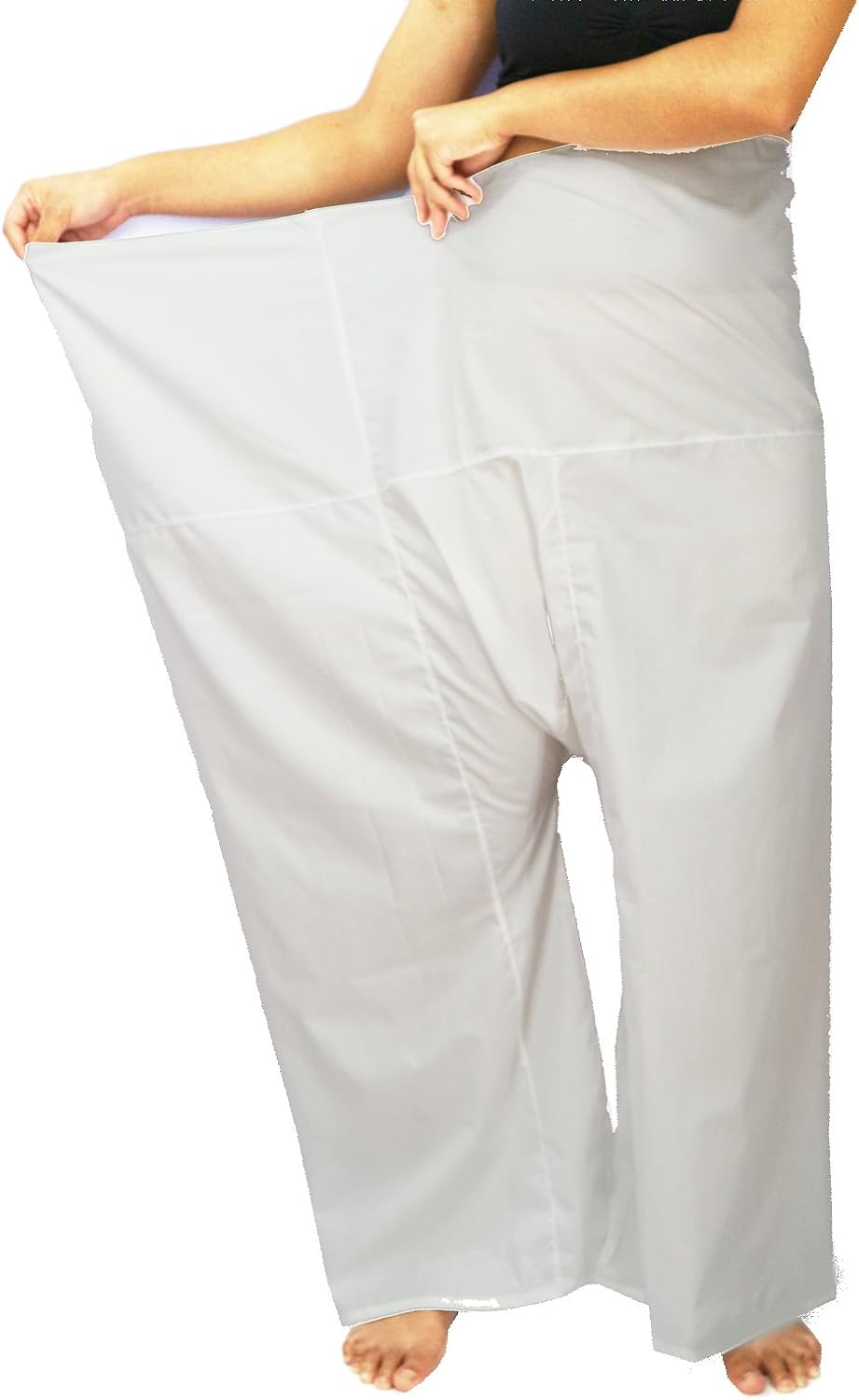 Lovely Creations Jumbo Size Man Women Thai Fisherman Wrap Pants Toray Wild Leg Baggy Yoga Casual Trousers Waist 60"