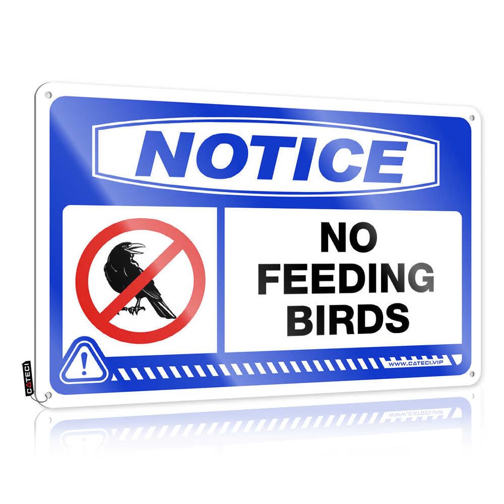 Fzfn Colour Outdoor Patio Decor, Wall Art Entrance Sweet Notice No Feeding Birds | Rustic Modern Wall Art(30X40cm)