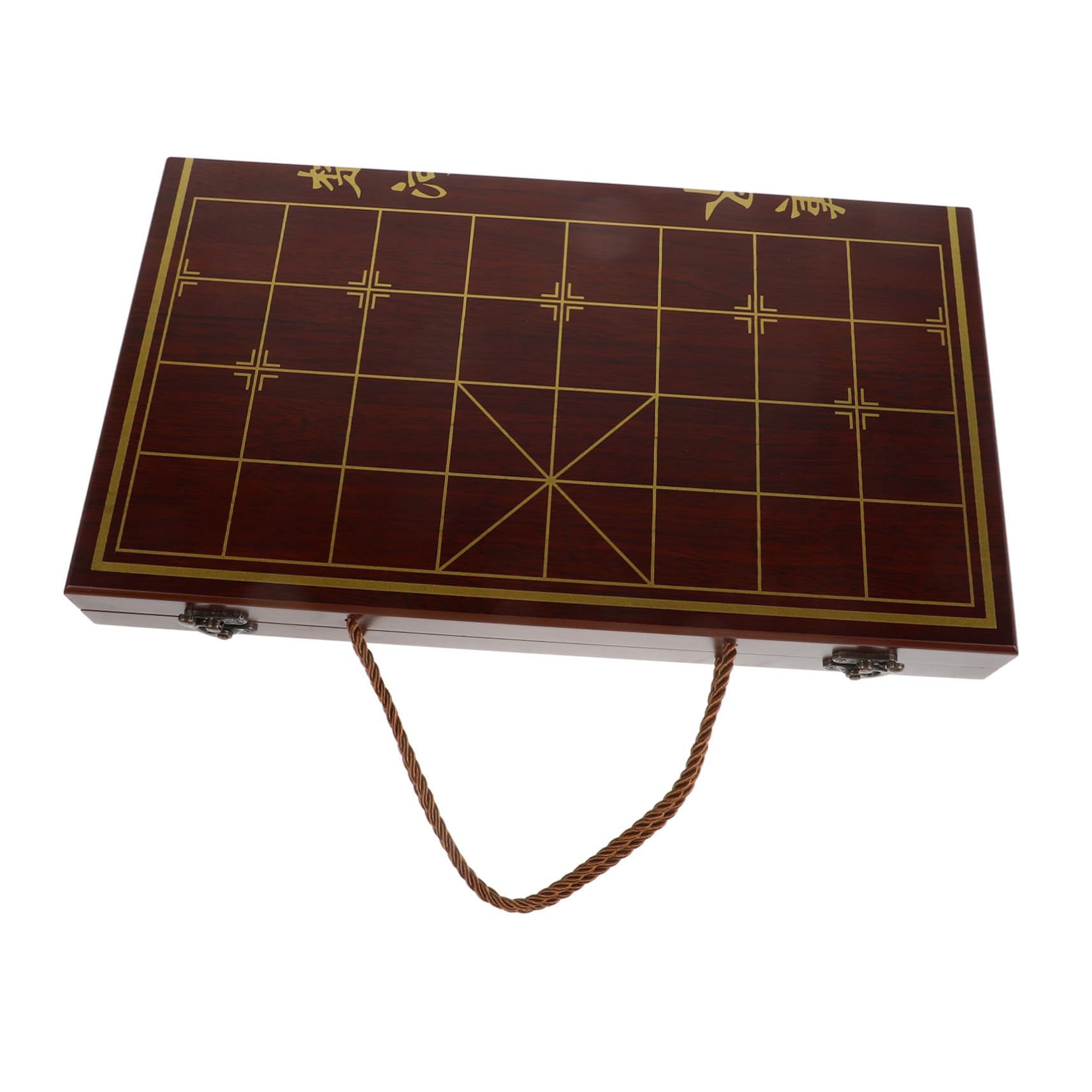 ORFOFE Dual-use Chess Sets Wooden Chinese Chess for Adults Portable Chess Game Chess Mat Storage Chess Box Sets for Travel