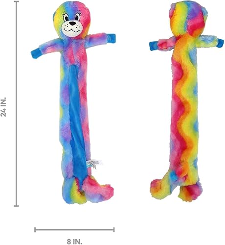 Miniatura 4 de ASPCA Juguete para perro con diseño de oso teñido anudado, juguete de arrastrar y chillar, 25 pulgadas de largo