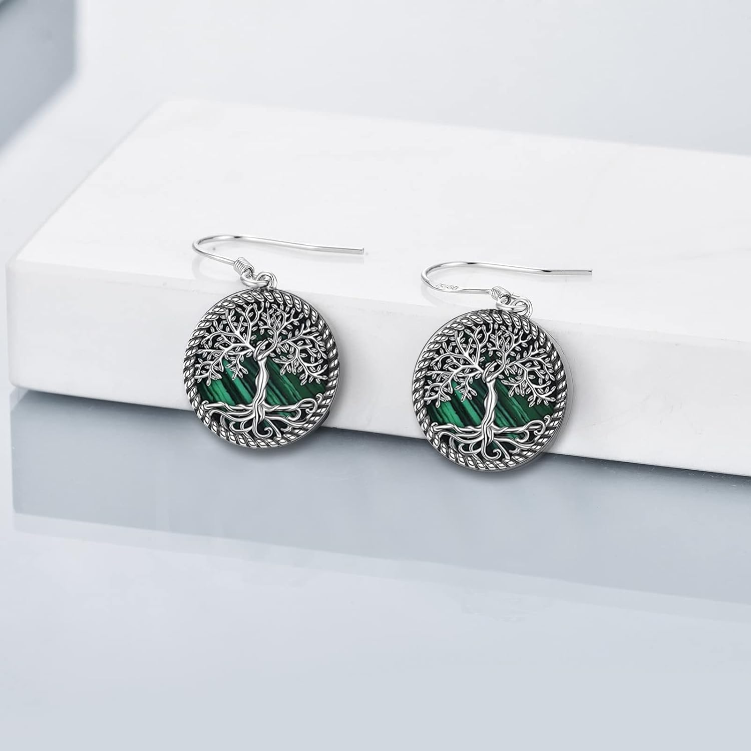 ONEFINITY Sterling Silver Tree of Life Dangle Drop Earrings for Women and Girls - Christmas Gifts - Image 2