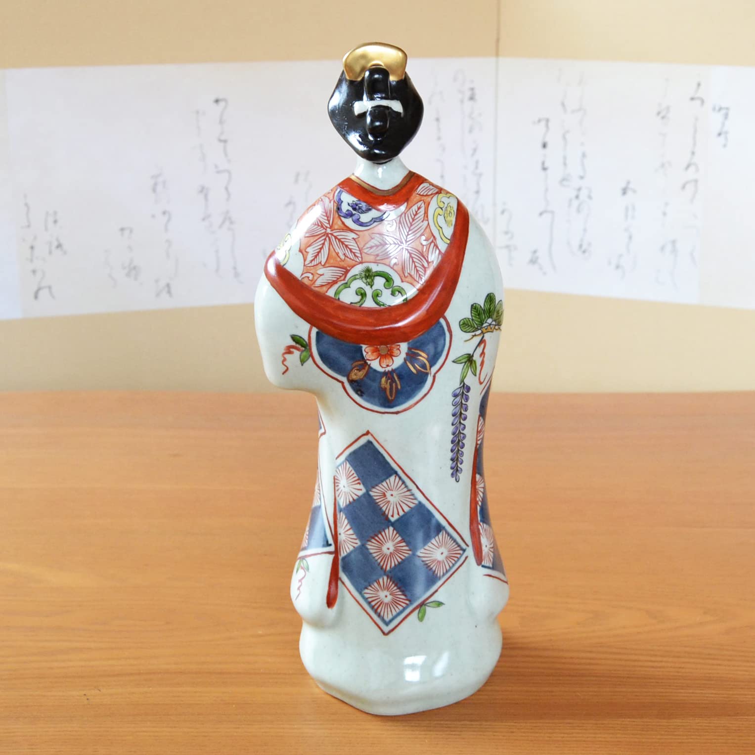 Amazon.co.jp: 日本美人 立像 有田焼 飾り 人形 高さ34.6cm 伊万里文様