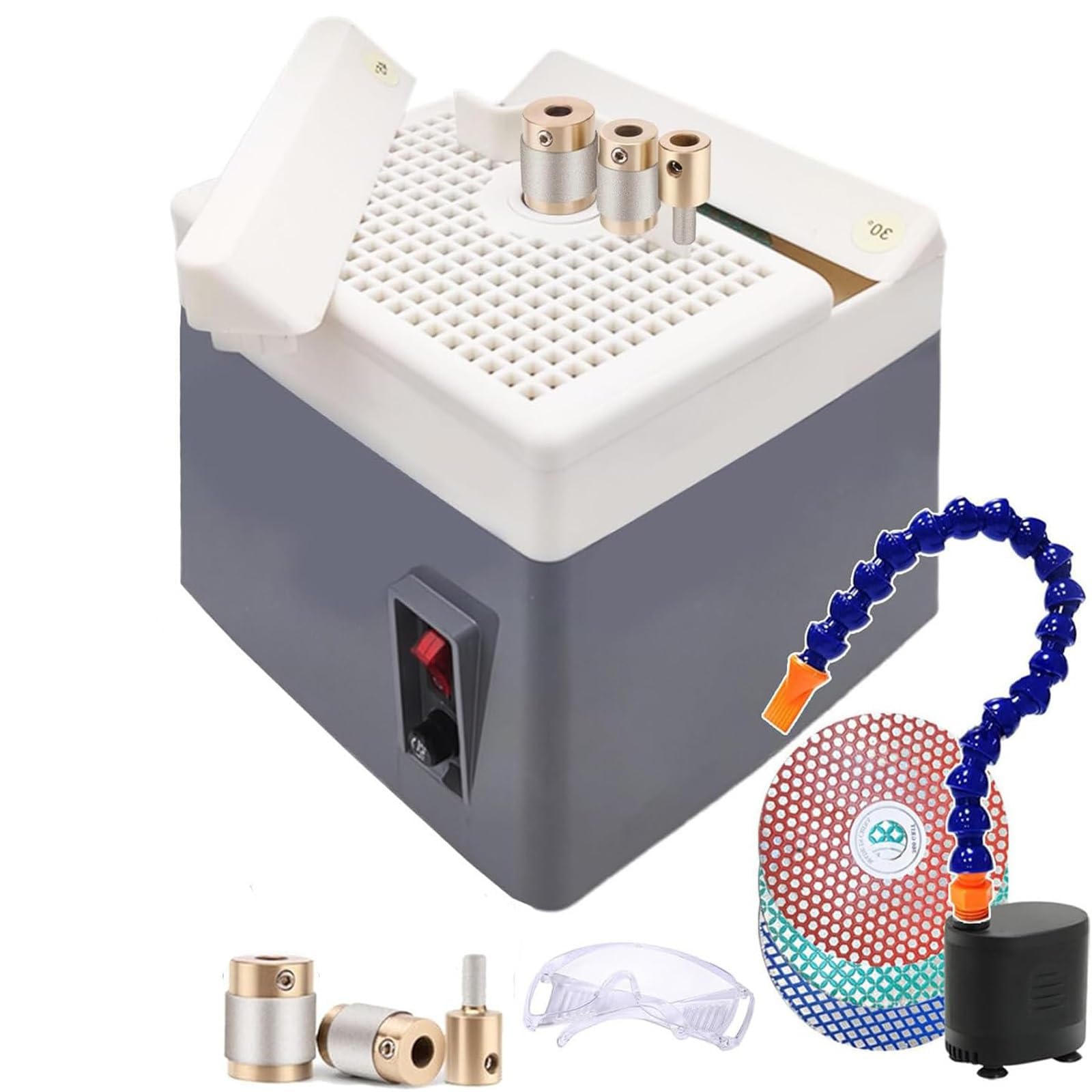 Grinder de vidrieras contra bordes cortantes kit portátil 60W con discos de arena