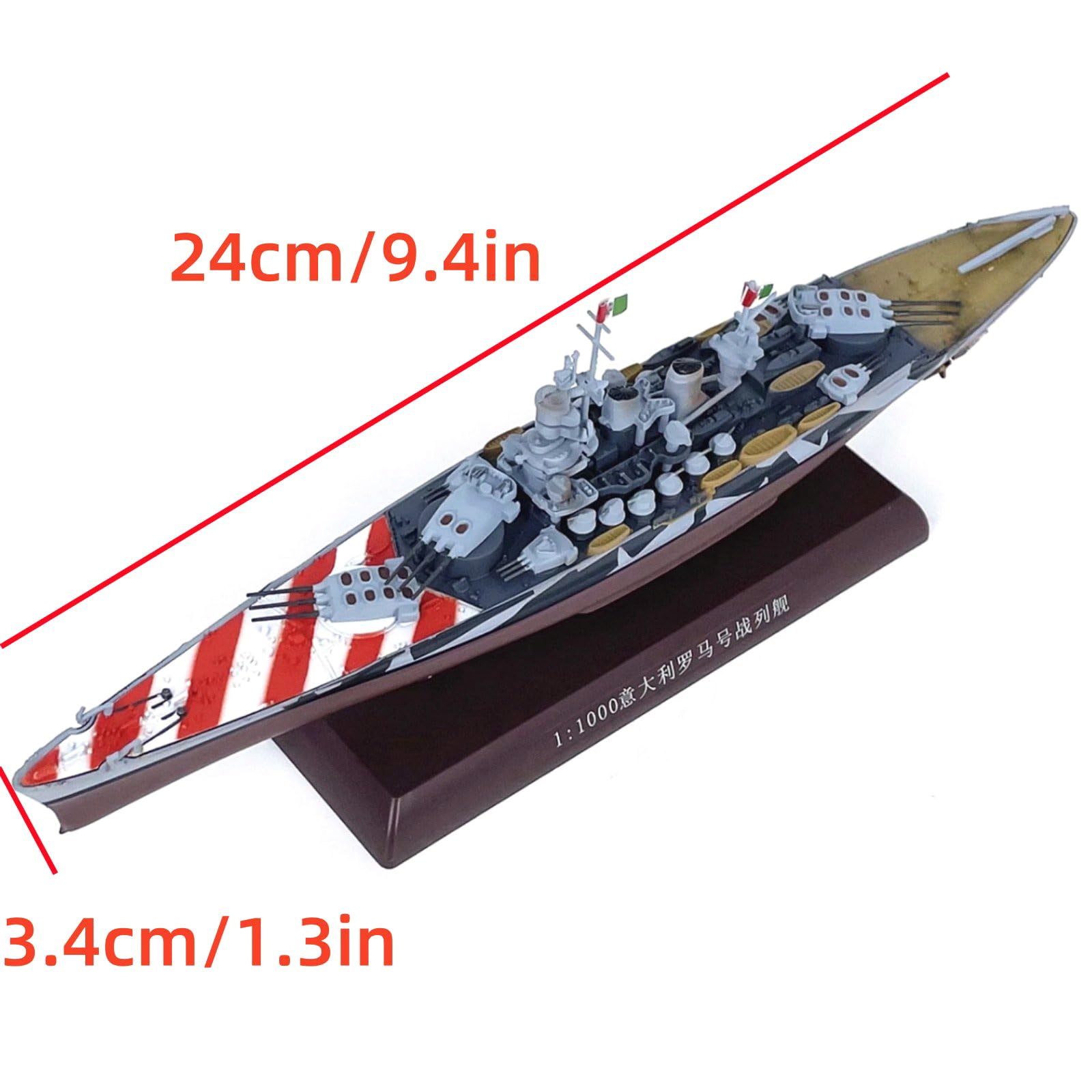 TECKEEN 1: 1000 Scala Italiana Corazzata Roma Battleship Lega Modello Nave da guerra Modello Militare Diecast Nave Modello per Collezione