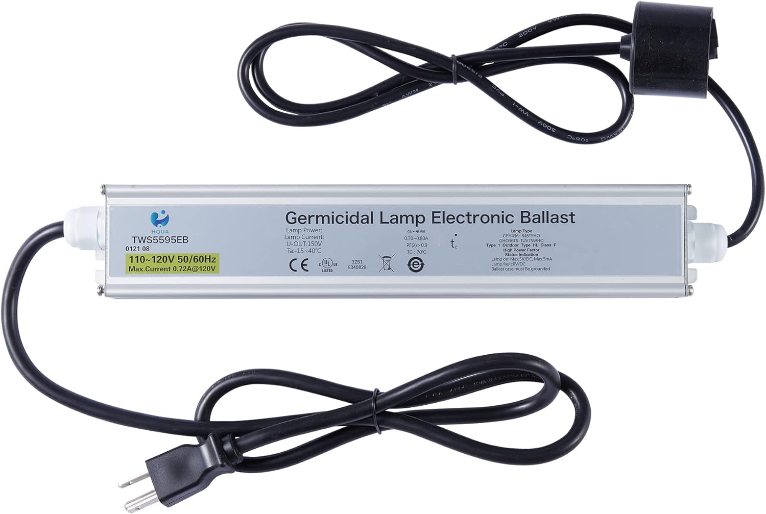 HQUA-TWS-5595EB 110-120V 40-90W Electronic Ballast Only fit for HQUA-TWS-12 UV Water System, 800ma UV bulb, UL listed