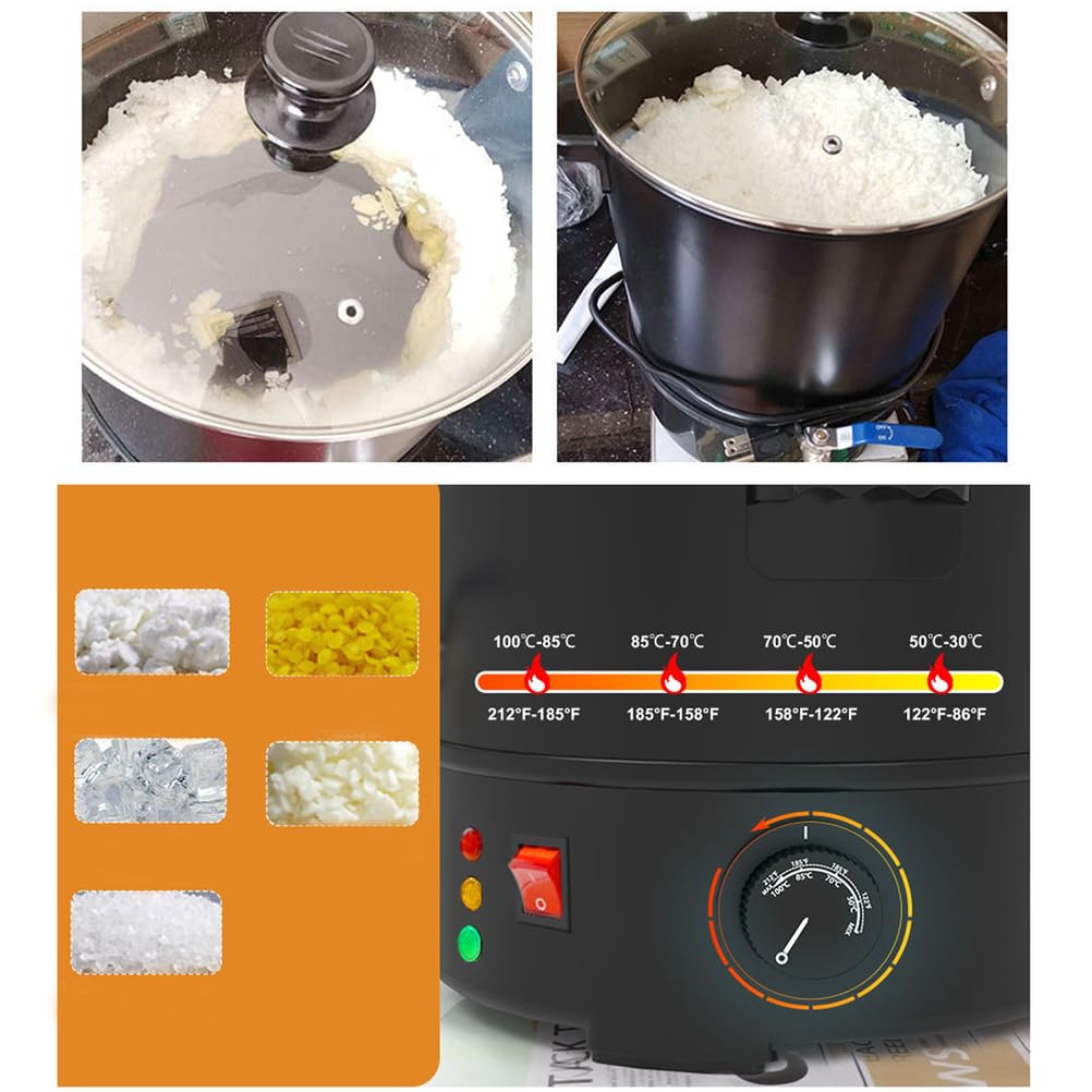 Fundidor de cera para hacer velas, olla grande con boquilla, suministros de velas de bricolaje, 5 L