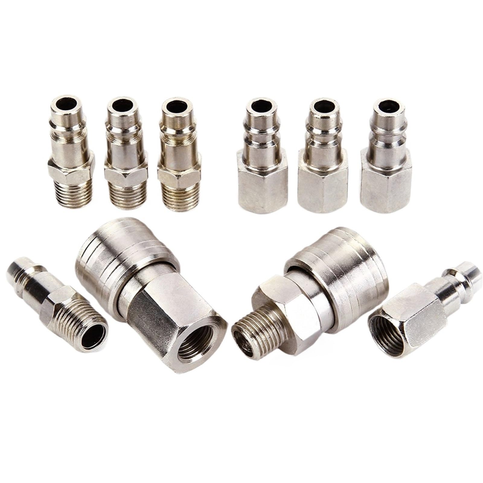 Padgcnor One Color Air Line Connectors 10Pcs Form Coupling Quick Connector Coupler Pneumatic Fitting Compressor Pump System