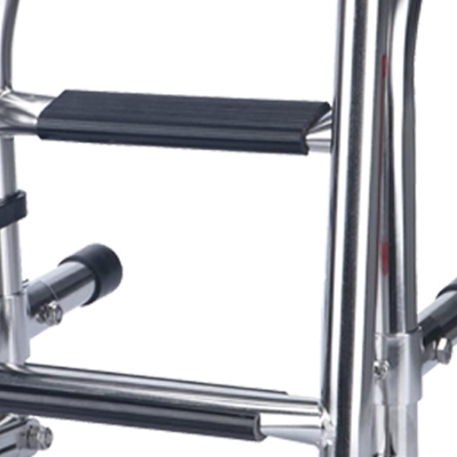 Échelle de Bateau Pliable de baignade - Accessoires de Ponton en Acier Inoxydable à 2+1 marches | Échelle Repliable Robuste pour Yacht,pour Sports Nautiques Nageurs Propriétaires de Bateau Lac Maison
