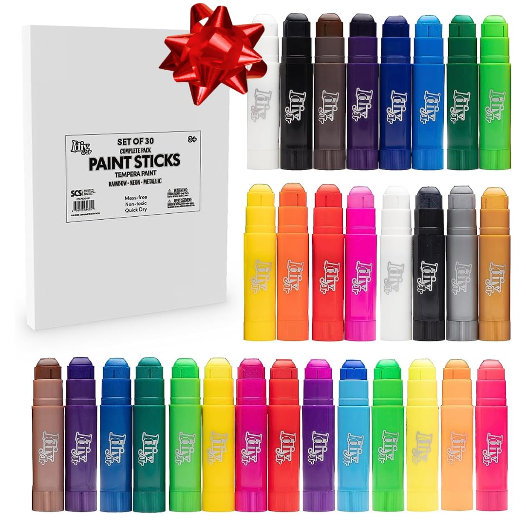 Amazon.com: Idiy Solid Tempera Paint Sticks 30 Color Set- Includes