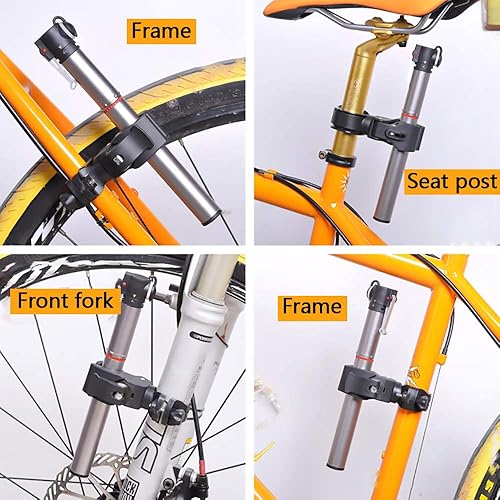 Miniatura 6 de BLLREMIPSUR Soporte de montaje de linterna de bicicleta, soporte de luz ajustable de rotación de 360 universal, estilo de hebilla doble de