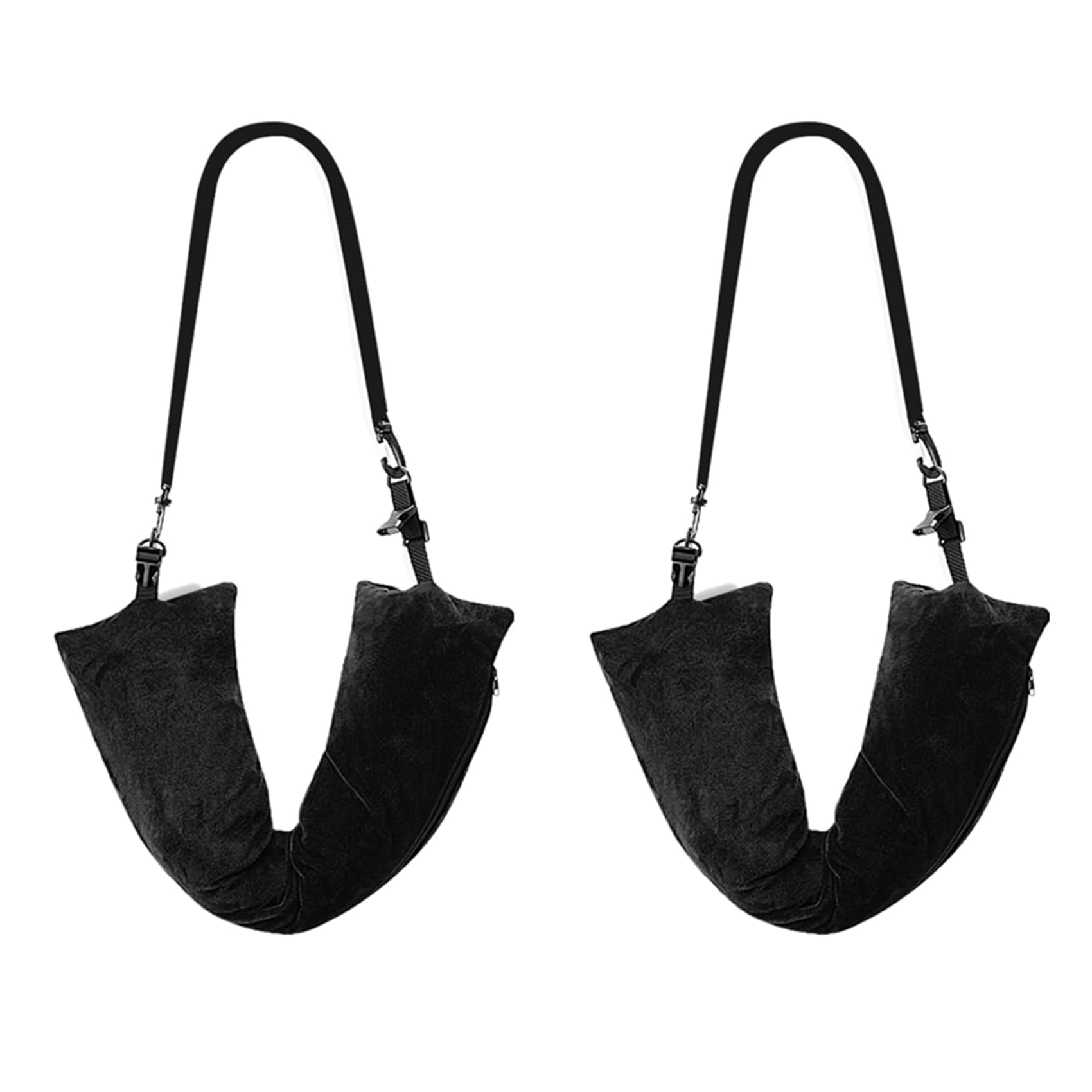 Hndhbfgrt 2X Neck Pillow Stuffable with Clothes,Stuffable Neck Pillow for Traveling,Fillable Neck Pillow Extra Storage Black