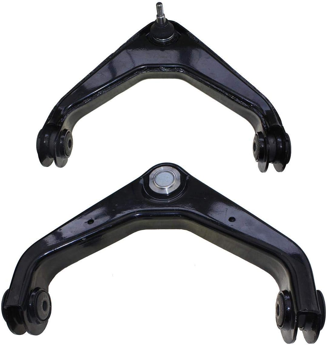 DLZ 2 Pcs Front Suspension Kit-2 Upper Control Arm Ball Joint Assembly Compatible with Silverado Sierra 1500 2500 3500 (HD), Avalanche 2500, Yukon XL 2500