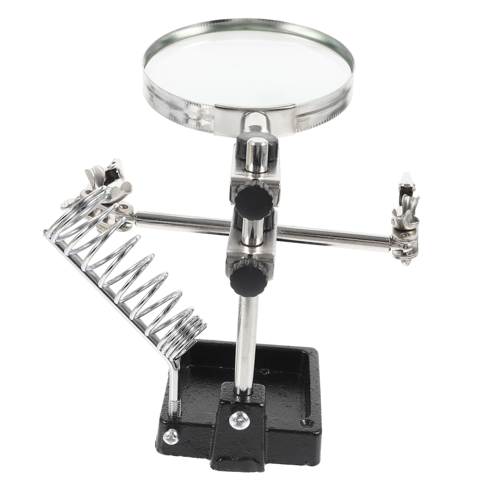 Lupa para soldar con soporte ajustable de PRETYZOOM y pinzas de sujeción