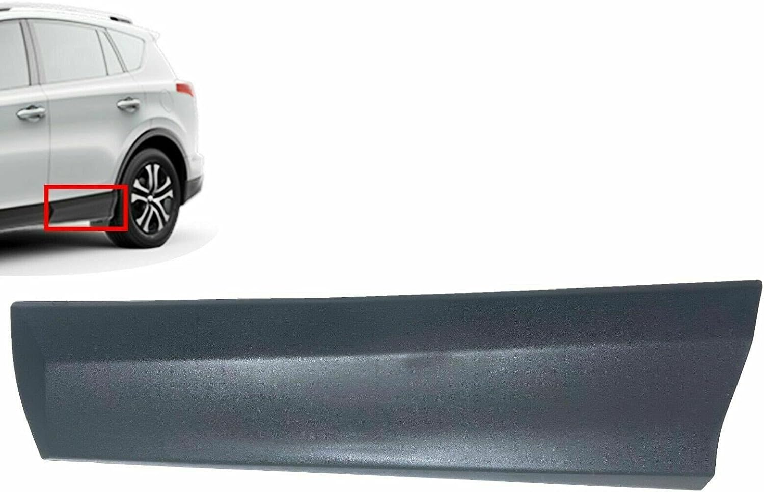 Door Lower Molding/Door Garnish for 16-18 Toyota RAV4 Front Left; Replaces OEM 75074-0R040, 75113…