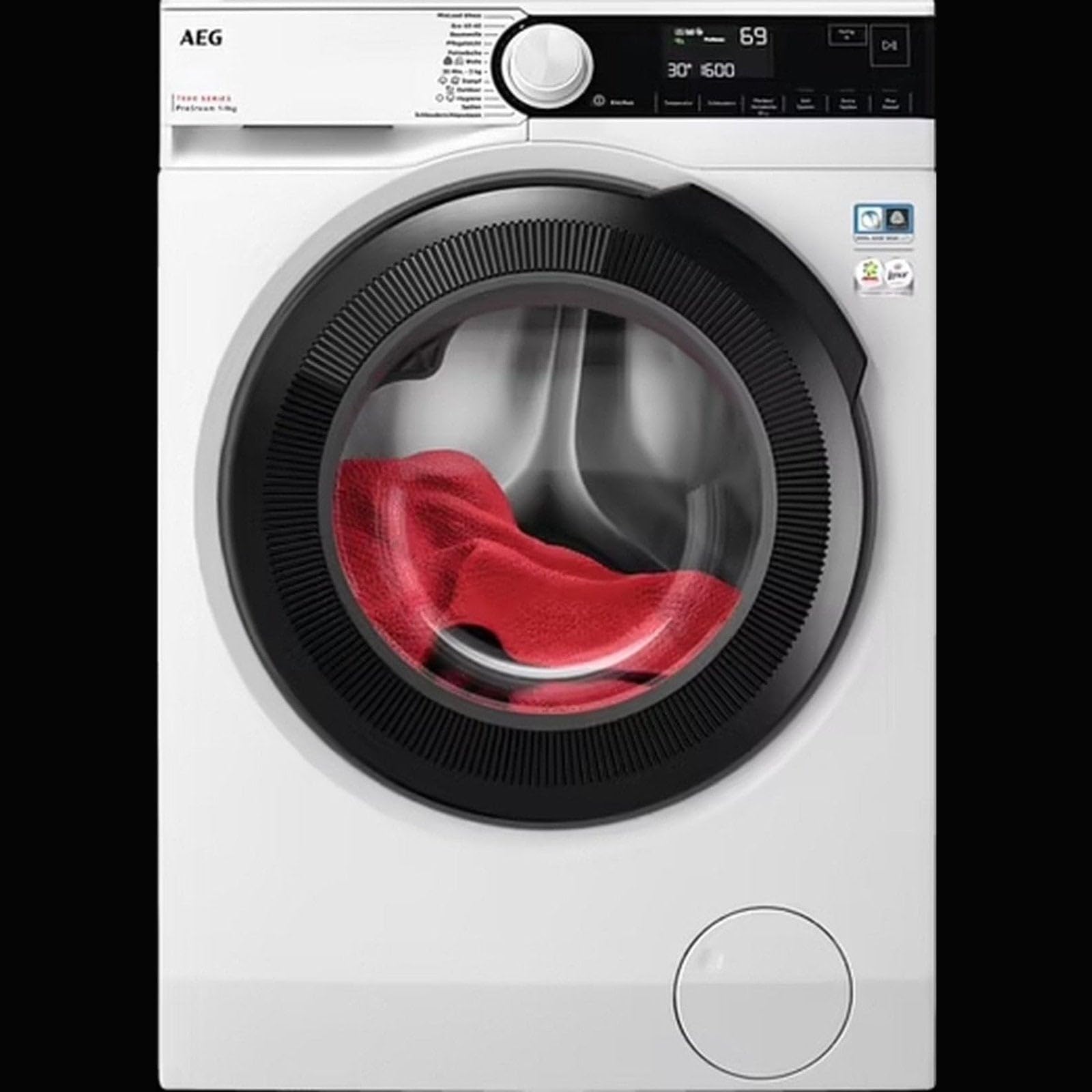 AEG Waschmaschine, ProSteam – Auffrischfunktion, 9,0 kg, Leise, Mengenautomatik, Nachlegefunktion, Kindersicherung, Wasserstopp, 1600 U/min, LR7A70690