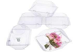 Royal Imports Clear Plastic Flower Box for Wrist Corsage or Boutonniere DIY Craft, Rose, Orchid