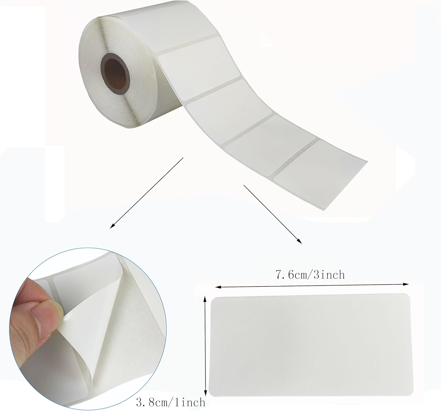 XLS - 3" x 1.5" (76 mm x 38 mm) Barcode Shipping & Address Labels Compatible with Zebra & Brother Label Printer,Premium Adhesive Removable Waterproofing [12 Rolls, 10800 Labels]