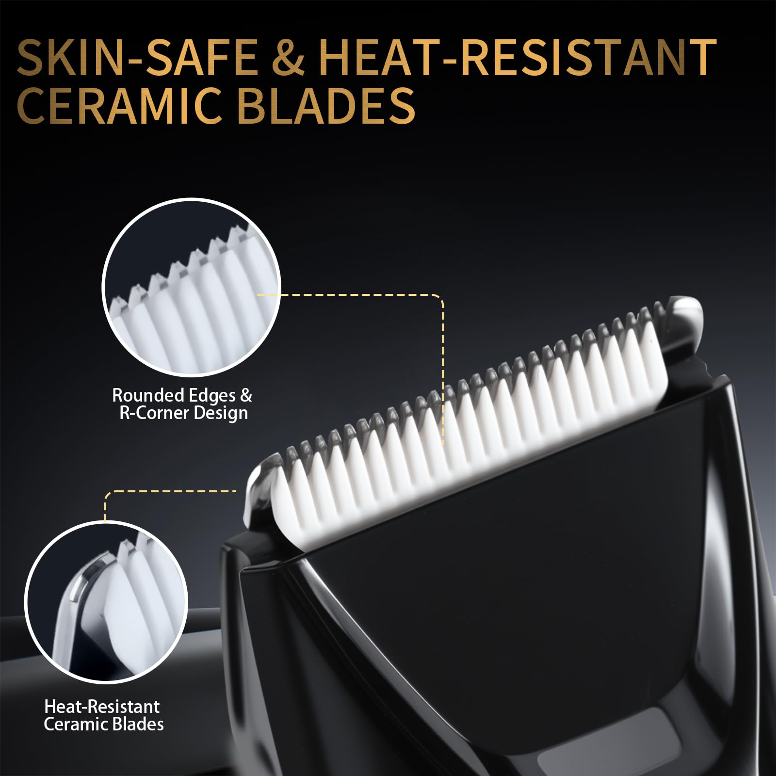 Manscape - Recortadora de vello púbico para hombres, kit Manscape con 3 protectores, cabezales de hoja de cerámica reemplazables, afeitado en 90 minutos