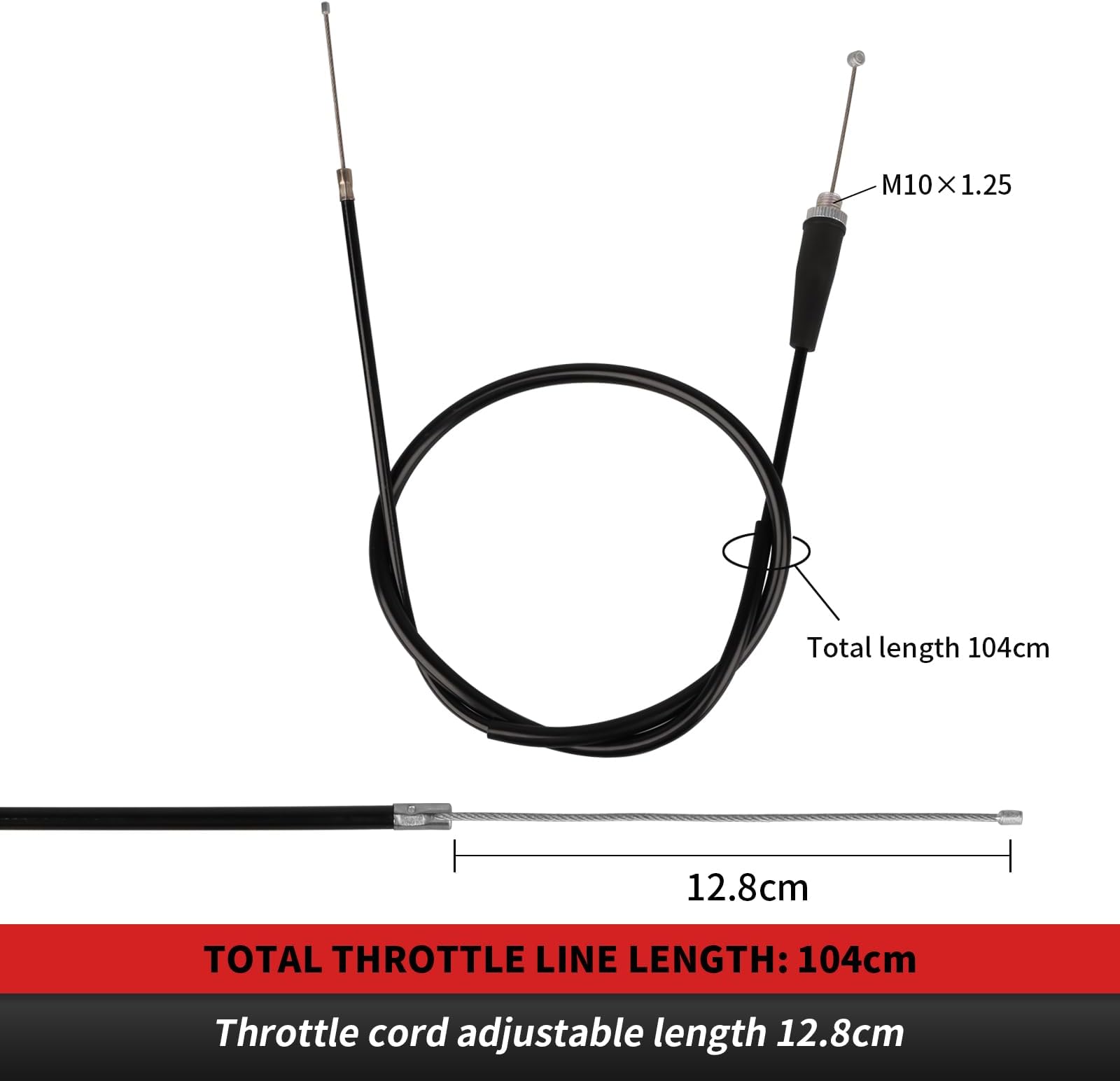 NIBBI Twists Throttle Grip,Dirt Bike Grips with Throttle Cable and Handlebar Grip for SSR125 Pit Bike, 22mm Motorcycle Throttle Assembly