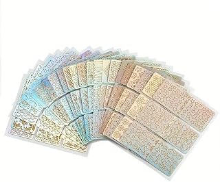 12 Sheet Nail Vinyl Stencils Nail Decoration Stickers Set Nail Stickers Tips Decals