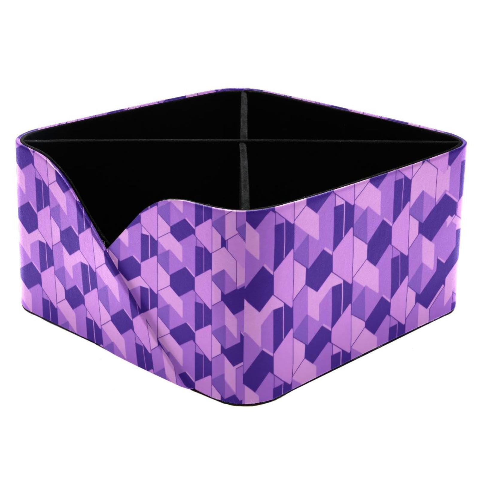 Organiseur de bureau pour un espace de travail rangé, boîte géométrique violette femme et enfant