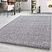 Produktbild Teppium Moderner Hochflor Teppich Läufer Flur 80 x 150 cm Hellgrau - Shaggy Flauschiger Teppich, Extra Weich, Pflegeleicht - Ideal als Bettvorleger Schlafzimmer, Küchenläufer, Wohnzimmerteppich