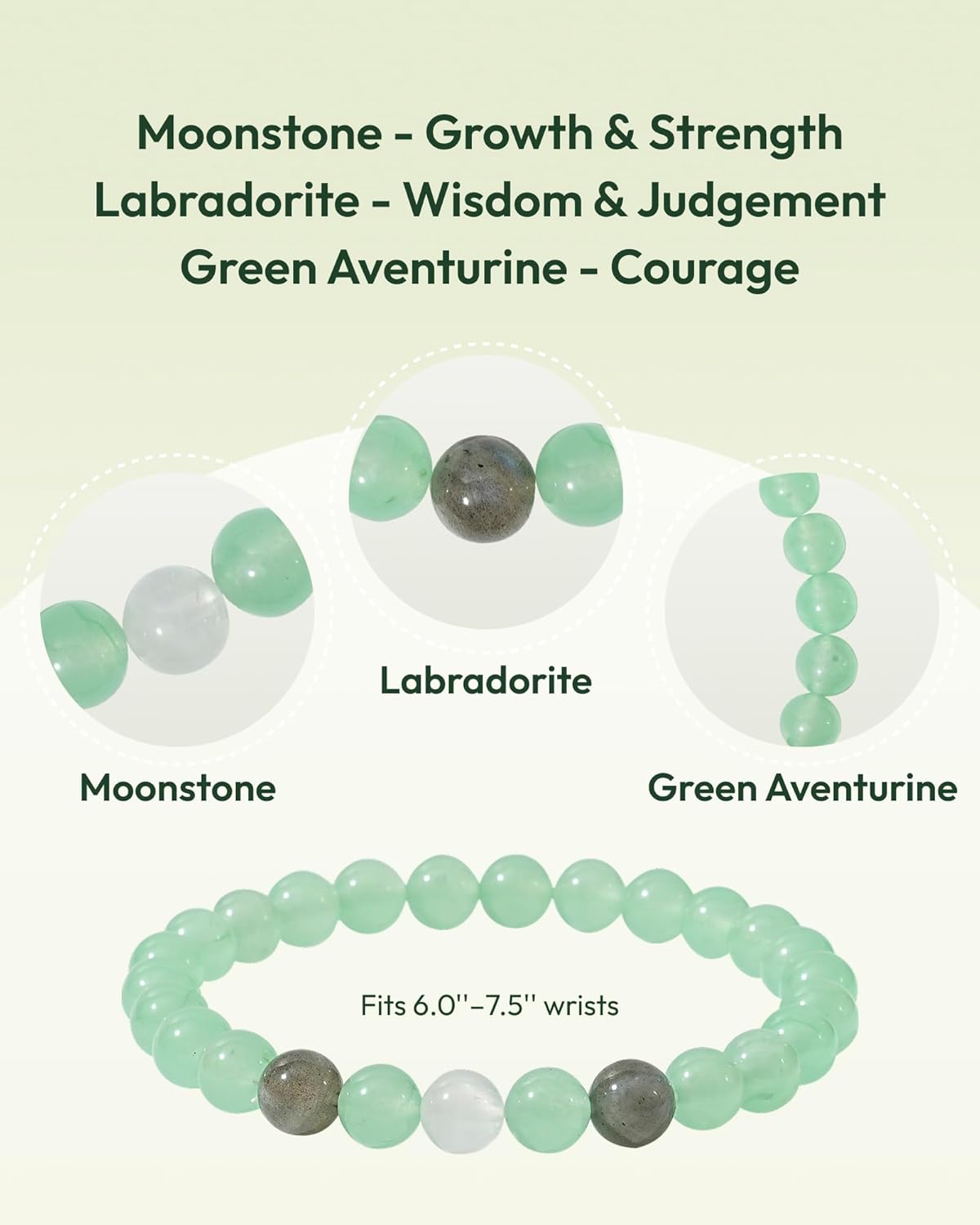 Belloxis Birthday Gifts for Women Friendship Moonstone Stone Beads Bracelets Graduation Friend Coworkers Retirement Christmas Birthday Teacher Thoughtful Nurse Gifts Ideas Her Womens Girls Accessories - Image 2